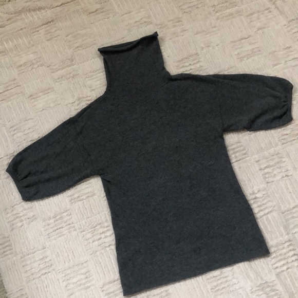 Ann Taylor 3/4 sleeve sweater gray wool/cashmere blend Size Small - Picture 5 of 16